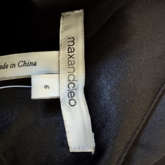 New MaxandCleo 6 one shoulder black midi dress - Picture 6 of 9